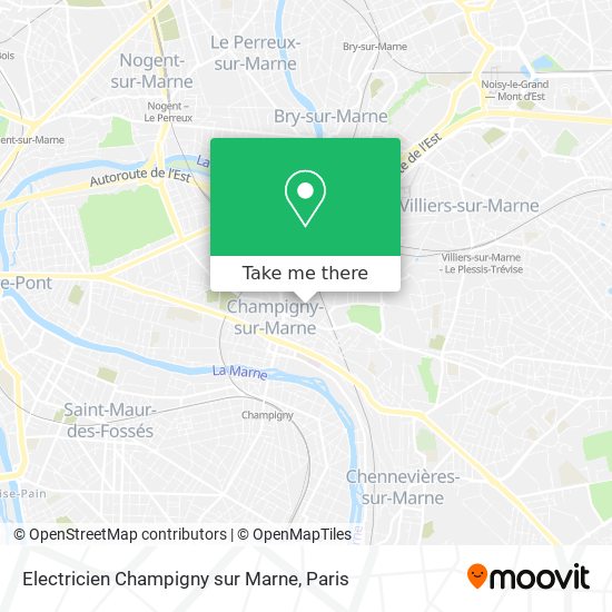 Mapa Electricien Champigny sur Marne