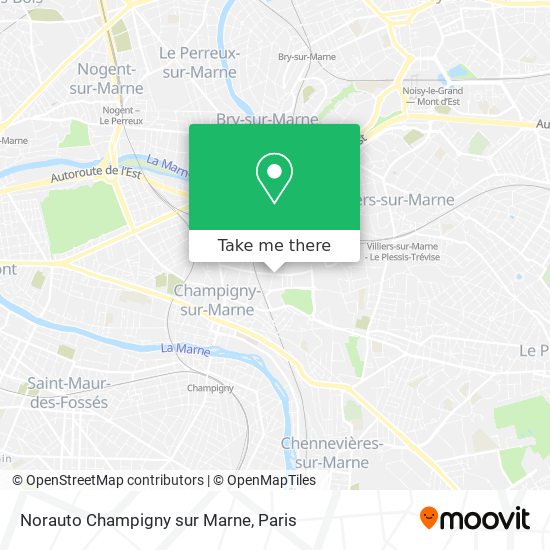 Mapa Norauto Champigny sur Marne