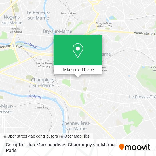 Mapa Comptoir des Marchandises Champigny sur Marne