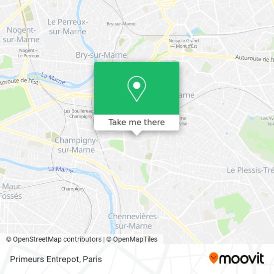 Primeurs Entrepot map