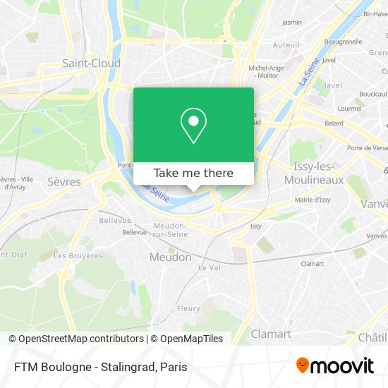 Mapa FTM Boulogne - Stalingrad