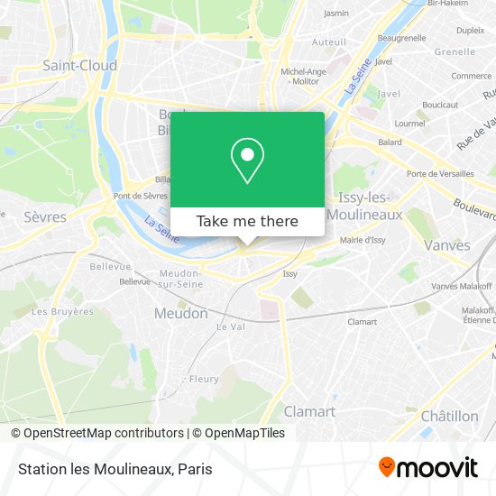 Mapa Station les Moulineaux