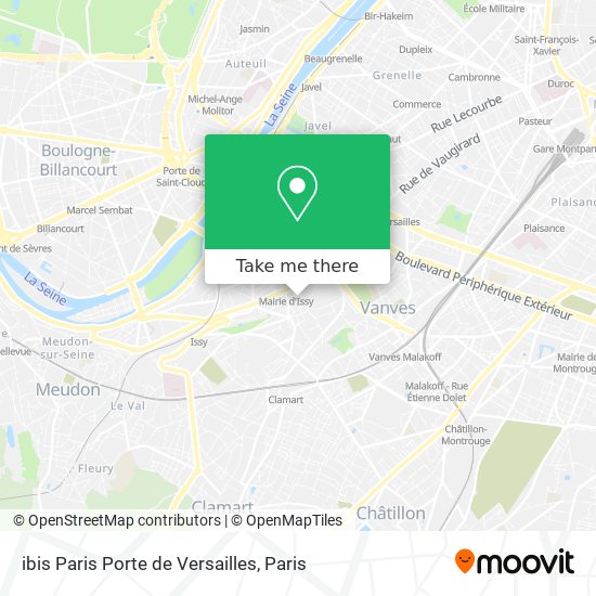 Mapa ibis Paris Porte de Versailles