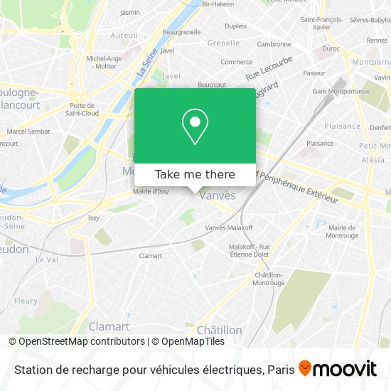 Station de recharge pour véhicules électriques map