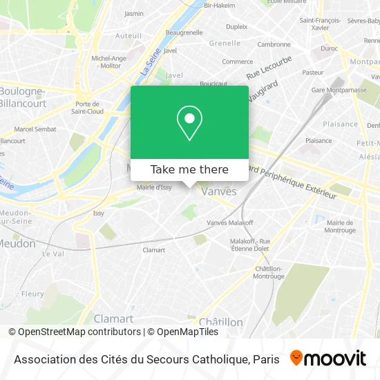 Association des Cités du Secours Catholique map