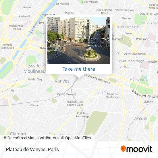 Mapa Plateau de Vanves