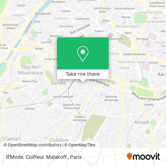 R'Mode. Coiffeur. Malakoff. map