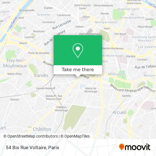 Mapa 54 Bis Rue Voltaire