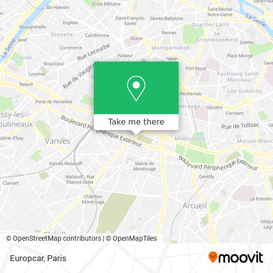 Mapa Europcar