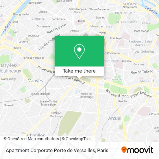 Apartment Corporate Porte de Versailles map