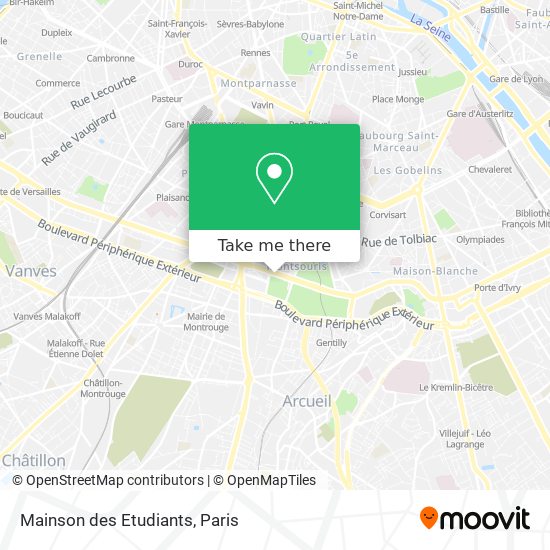 Mainson des Etudiants map