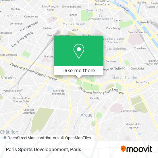 Paris Sports Développement map