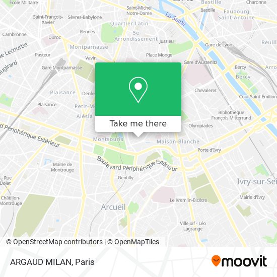 Mapa ARGAUD MILAN