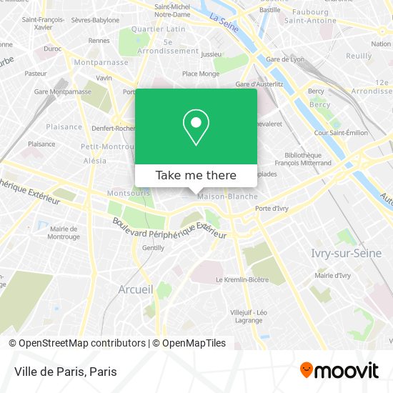 Mapa Ville de Paris