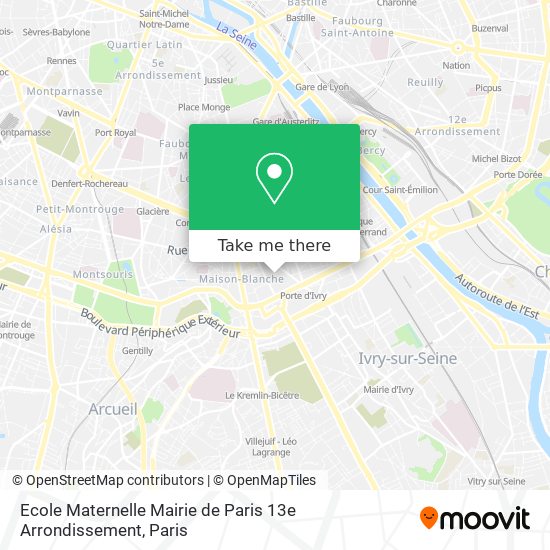 Ecole Maternelle Mairie de Paris 13e Arrondissement map