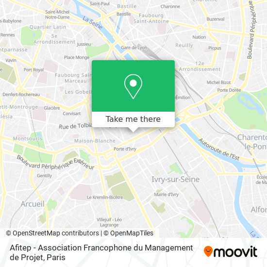 Afitep - Association Francophone du Management de Projet map