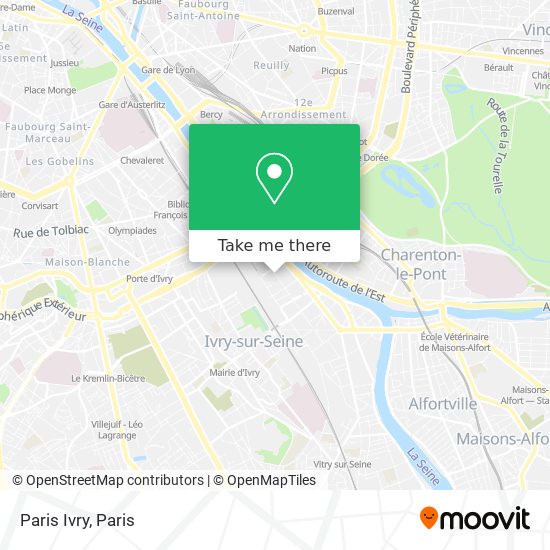 Paris Ivry map