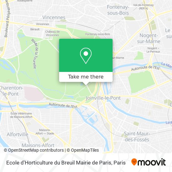 Ecole d'Horticulture du Breuil Mairie de Paris map