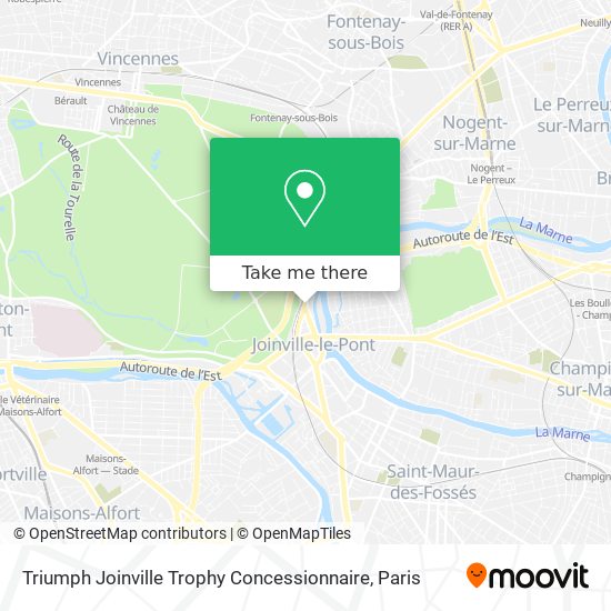 Triumph Joinville Trophy Concessionnaire map