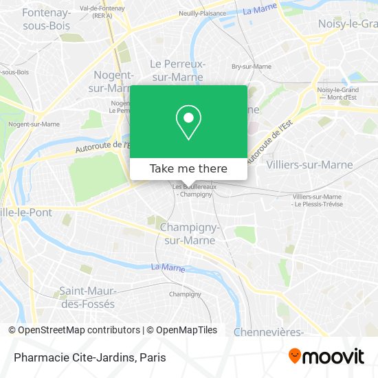 Mapa Pharmacie Cite-Jardins