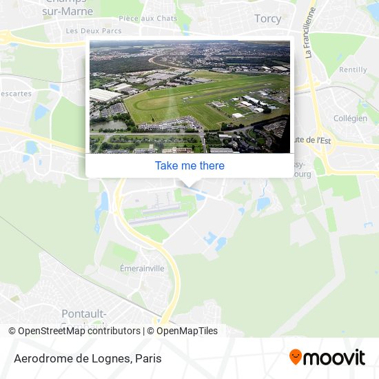 Aerodrome de Lognes map
