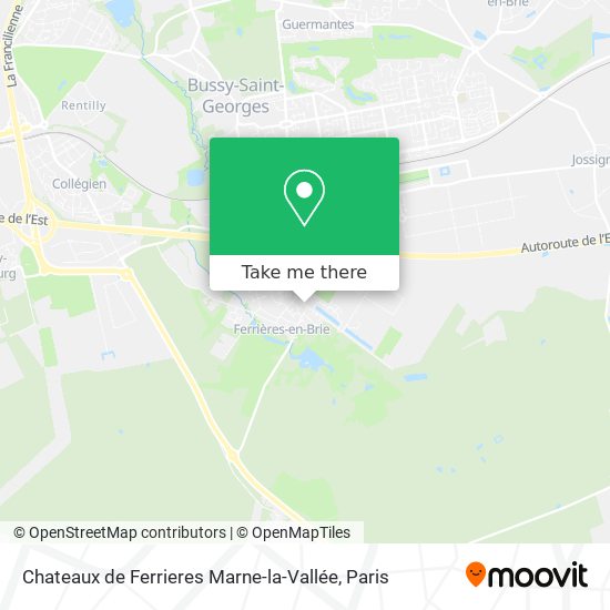 Mapa Chateaux de Ferrieres Marne-la-Vallée