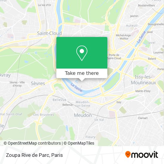 Mapa Zoupa Rive de Parc