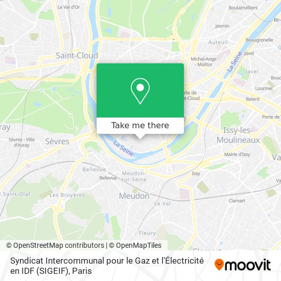 Syndicat Intercommunal pour le Gaz et l'Électricité en IDF (SIGEIF) map