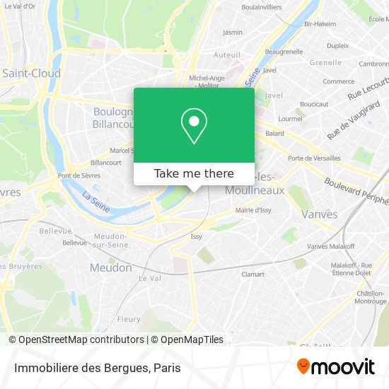 Immobiliere des Bergues map