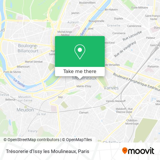 Trésorerie d'Issy les Moulineaux map