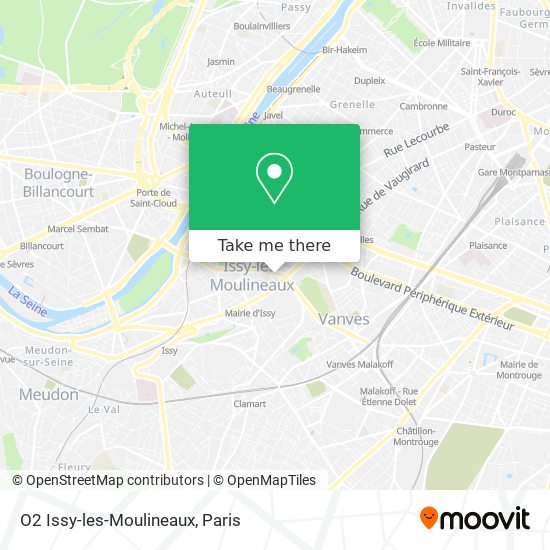 Mapa O2 Issy-les-Moulineaux