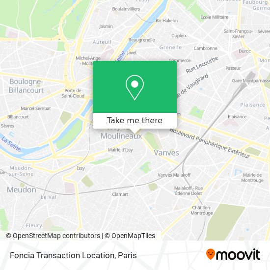 Foncia Transaction Location map