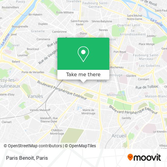 Mapa Paris Benoit