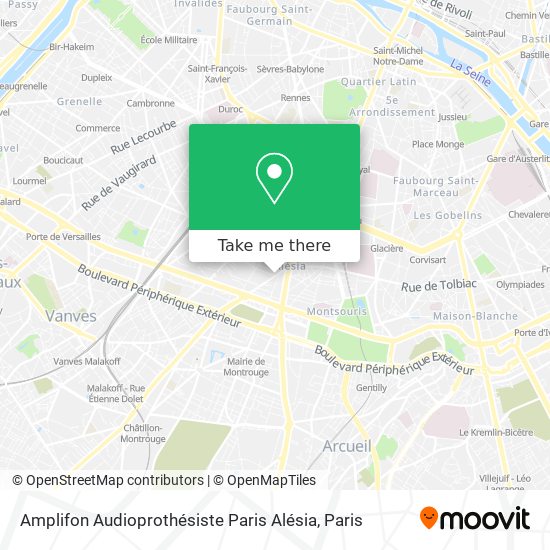 Amplifon Audioprothésiste Paris Alésia map