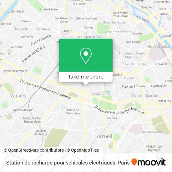 Mapa Station de recharge pour véhicules électriques