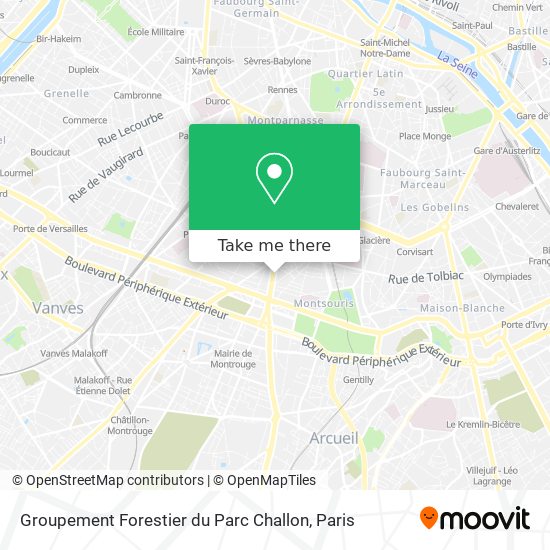 Mapa Groupement Forestier du Parc Challon