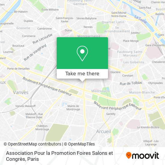 Association Pour la Promotion Foires Salons et Congrès map