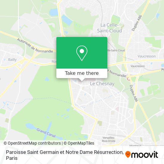 Mapa Paroisse Saint Germain et Notre Dame Résurrection
