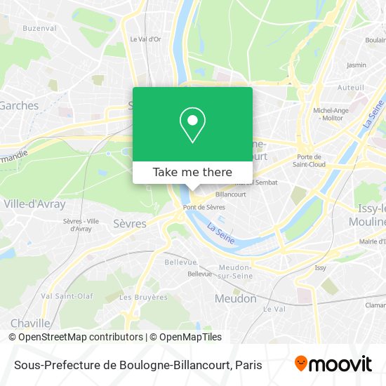 Sous-Prefecture de Boulogne-Billancourt map