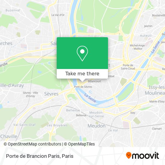 Mapa Porte de Brancion Paris
