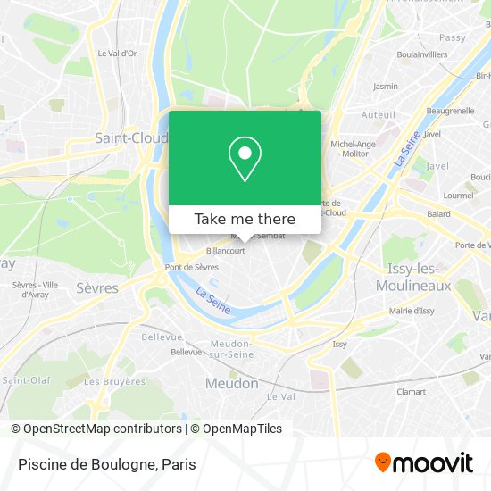 Mapa Piscine de Boulogne