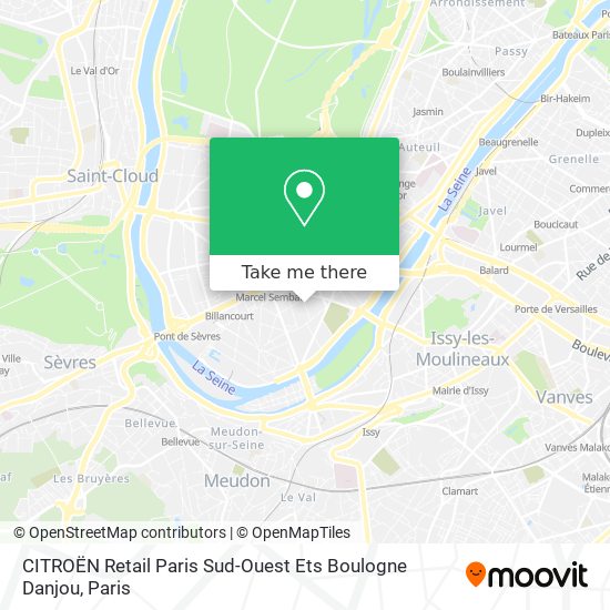 CITROËN Retail Paris Sud-Ouest Ets Boulogne Danjou map