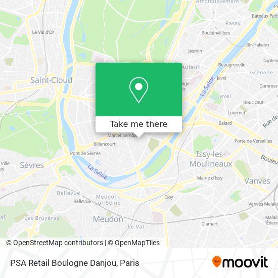 PSA Retail Boulogne Danjou map