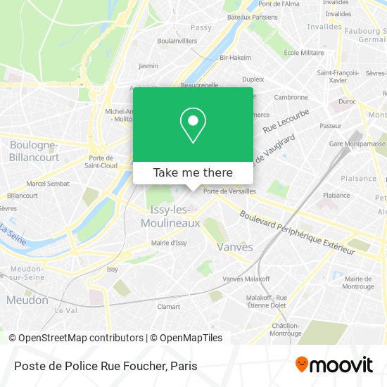 Mapa Poste de Police Rue Foucher