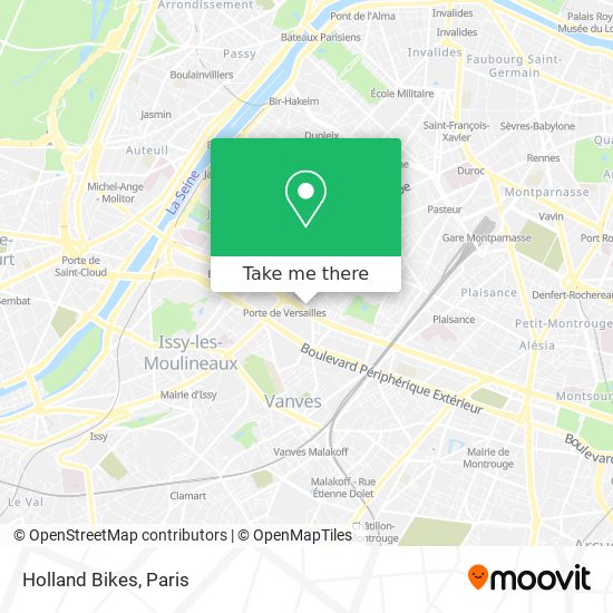 Mapa Holland Bikes