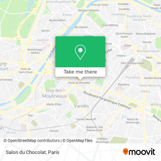 Salon du Chocolat map