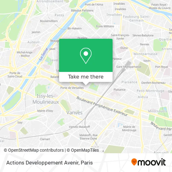 Actions Developpement Avenir map