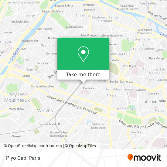 Piyo Cab map