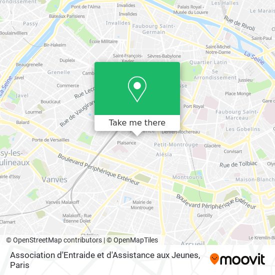 Association d'Entraide et d'Assistance aux Jeunes map