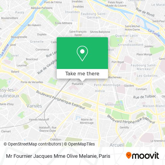 Mapa Mr Fournier Jacques Mme Olive Melanie